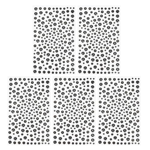 PATIKIL 1045 Stück Acryl Edelstein Aufkleber, 4 Größe 3/4/5/6mm Selbstklebende Strasssteine Gesicht Edelsteine Bling Schmuck für Nagelkunst Handwerk Kleidung DIY Make-up Party, Schwarz PATIKIL 1045 Stück Acryl Edelstein Aufkleber, 4 Größe 3/4/5/6mm Selbstklebende Strasssteine Gesicht Edelsteine Bling Schmuck für Nagelkunst Handwerk Kleidung DIY Make-up Party, Schwarz von PATIKIL