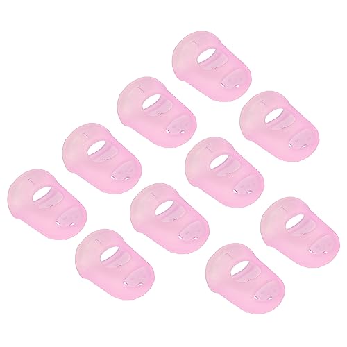 PATIKIL 10Pack Antirutsch Fingerspitze Schutz 25mm Silikon für Papier Nähen Rosa von PATIKIL