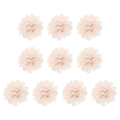 PATIKIL 10Stk 2.8" Chiffon Blumen Netz Stoff Blumen Nähen Gewebe Ornamente Stirnband Verzierungen für Heimwerker Handwerk Hochzeit Dekor Khaki PATIKIL 10Stk 2.8" Chiffon Blumen Netz Stoff Blumen Nähen Gewebe Ornamente Stirnband Verzierungen für Heimwerker Handwerk Hochzeit Dekor Khaki von PATIKIL