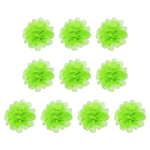PATIKIL 10Stk 2.8" Chiffon Blumen Netz Stoff Blumen Nähen Gewebe Ornamente Stirnband Verzierungen für Heimwerker Handwerk Hochzeit Dekor Neon Grün PATIKIL 10Stk 2.8" Chiffon Blumen Netz Stoff Blumen Nähen Gewebe Ornamente Stirnband Verzierungen für Heimwerker Handwerk Hochzeit Dekor Neon Grün von PATIKIL
