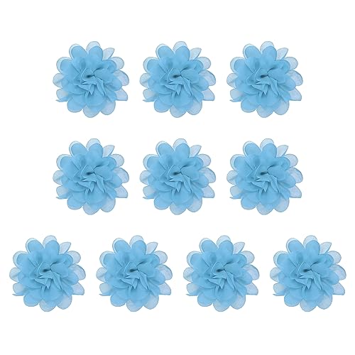 PATIKIL 10Stk 3.9" Chiffon Blumen Netz Stoff Blumen Nähen Gewebe Ornamente Stirnband Verzierungen für Heimwerker Handwerk Hochzeit Dekor Blau PATIKIL 10Stk 3.9" Chiffon Blumen Netz Stoff Blumen Nähen Gewebe Ornamente Stirnband Verzierungen für Heimwerker Handwerk Hochzeit Dekor Blau von PATIKIL