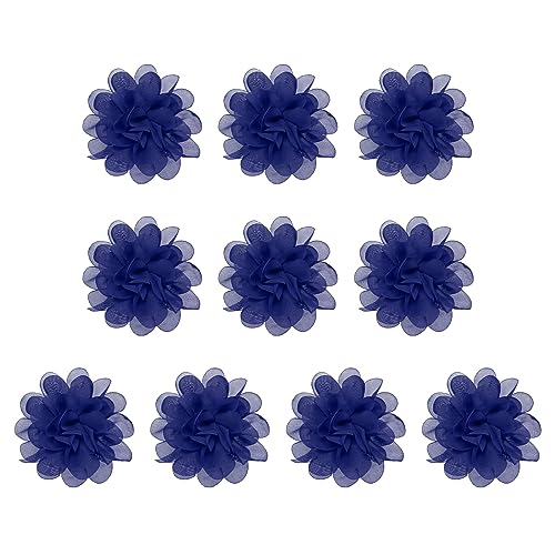 PATIKIL 10Stk 3.9" Chiffon Blumen Netz Stoff Blumen Nähen Gewebe Ornamente Stirnband Verzierungen für Heimwerker Handwerk Hochzeit Dekor Dunkel Blau PATIKIL 10Stk 3.9" Chiffon Blumen Netz Stoff Blumen Nähen Gewebe Ornamente Stirnband Verzierungen für Heimwerker Handwerk Hochzeit Dekor Dunkel Blau von PATIKIL