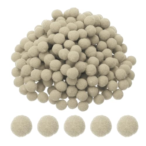 PATIKIL 10mm Bunte Pompons zum Basteln, 500 Stück Filzkugeln Bunt Mini Pom Poms, Bastelarbeiten Puff Bälle Bulk für Hüte Ostern Weihnachtskunst Verzieren Nähen DIY, Hellbeige von PATIKIL
