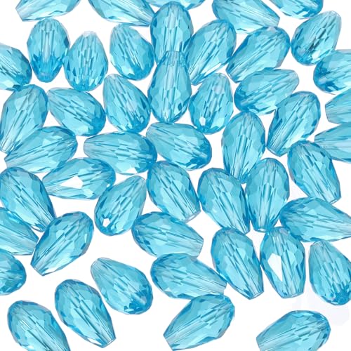 PATIKIL 10mm Facettierte Glasperlen, 100 Stück Hellblaue Bicone-Geburtsfelsenperle Vertikales Loch für DIY-Bastelarmband Halskette Schmuckherstellung PATIKIL 10mm Facettierte Glasperlen, 100 Stück Hellblaue Bicone-Geburtsfelsenperle Vertikales Loch für DIY-Bastelarmband Halskette Schmuckherstellung von PATIKIL