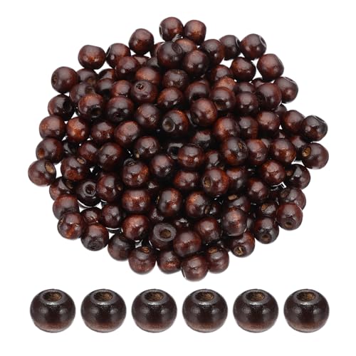 PATIKIL 10mm Holzperlen für Bastelarbeiten, 200 Stück runde Perlen lose Abstandshalterperlen für Makramee-Schmuckarmband DIY handgefertigte Dekoration, Braun PATIKIL 10mm Holzperlen für Bastelarbeiten, 200 Stück runde Perlen lose Abstandshalterperlen für Makramee-Schmuckarmband DIY handgefertigte Dekoration, Braun von PATIKIL