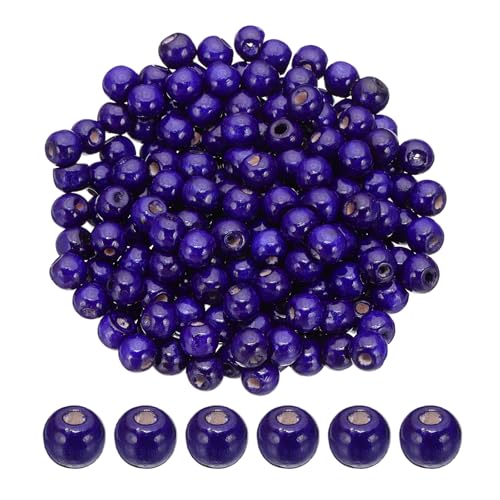 PATIKIL 10mm Holzperlen für Bastelarbeiten, 200 Stück runde Perlen lose Abstandshalterperlen für Makramee-Schmuckarmband DIY handgefertigte Dekoration, Lila PATIKIL 10mm Holzperlen für Bastelarbeiten, 200 Stück runde Perlen lose Abstandshalterperlen für Makramee-Schmuckarmband DIY handgefertigte Dekoration, Lila von PATIKIL