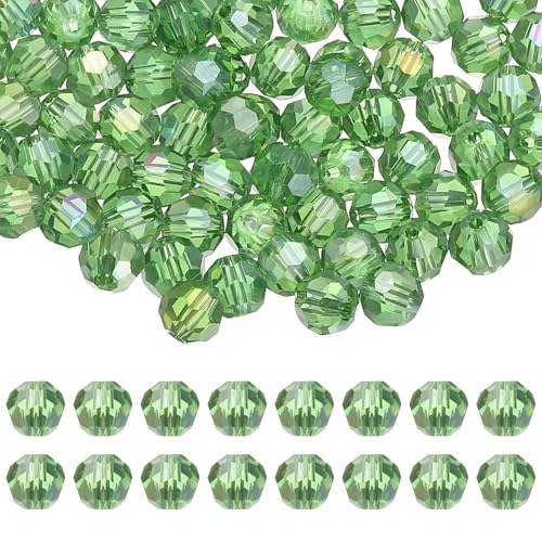 PATIKIL 10mm runde Kristallperlen, 100 Stück Glas facettierte Kugelperlen lose Abstandperle für die Schmuckherstellung Armband Halskette Ohrringe, Grasgrün PATIKIL 10mm runde Kristallperlen, 100 Stück Glas facettierte Kugelperlen lose Abstandperle für die Schmuckherstellung Armband Halskette Ohrringe, Grasgrün von PATIKIL