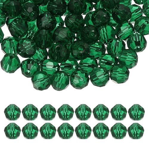 PATIKIL 10mm runde Kristallperlen, 100 Stück Glas facettierte Kugelperlen lose Abstandperle für die Schmuckherstellung Armband Halskette Ohrringe, Hellgrün PATIKIL 10mm runde Kristallperlen, 100 Stück Glas facettierte Kugelperlen lose Abstandperle für die Schmuckherstellung Armband Halskette Ohrringe, Hellgrün von PATIKIL