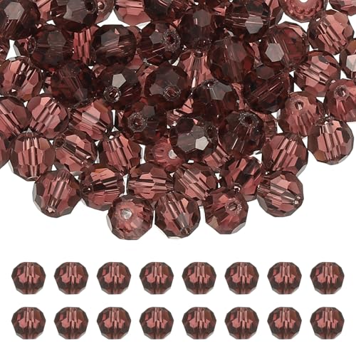 PATIKIL 10mm runde Kristallperlen, 100 Stück Glas facettierte Kugelperlen lose Abstandperle für die Schmuckherstellung Armband Halskette Ohrringe, Lila PATIKIL 10mm runde Kristallperlen, 100 Stück Glas facettierte Kugelperlen lose Abstandperle für die Schmuckherstellung Armband Halskette Ohrringe, Lila von PATIKIL