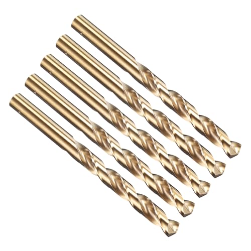 PATIKIL 11,5 mm Bohrer, Jobber gerade Schaft M35 5% Hochgeschwindigkeitsstahl 135° Gold-Finish für Edelstahl Hartmetall - 5er Pack PATIKIL 11,5 mm Bohrer, Jobber gerade Schaft M35 5% Hochgeschwindigkeitsstahl 135° Gold-Finish für Edelstahl Hartmetall - 5er Pack von PATIKIL