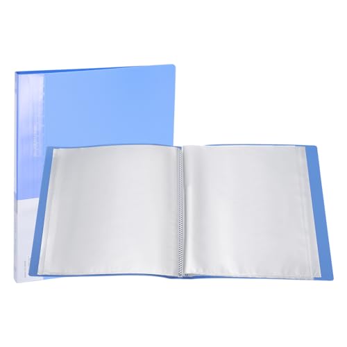 PATIKIL 11,6 x 8,3 Zoll Portfolio-Binder-Mappe, 30 Seiten Präsentationsbuch mit klaren Kunststoffhüllen für Kunstwerke und Dokumente, Hellblau von PATIKIL