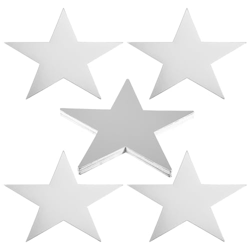 PATIKIL 11" Stern-Ausschnitte, 48er Pack doppelseitig bedruckte Papiersterne für Klassenzimmerdekoration, DIY-Bastelprojekt, Pinnwand, Wandposter, Silber PATIKIL 11" Stern-Ausschnitte, 48er Pack doppelseitig bedruckte Papiersterne für Klassenzimmerdekoration, DIY-Bastelprojekt, Pinnwand, Wandposter, Silber von PATIKIL