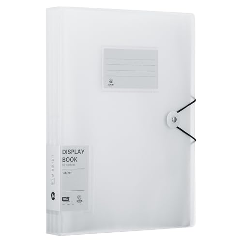 PATIKIL 12,1 x 10,6 Zoll Portfolio-Binder-Mappe, 1 Stück mit 60 Taschen Präsentationsbuch mit Kunststoffhüllen für Kunstwerke und Dokumente von PATIKIL