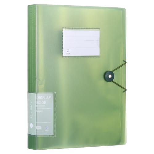 PATIKIL 12,1 x 10,6 Zoll Portfolio-Binder-Mappe, 1 Stück mit 80 Taschen Präsentationsbuch mit klaren Kunststoffhüllen für Kunstwerke und Dokumente von PATIKIL