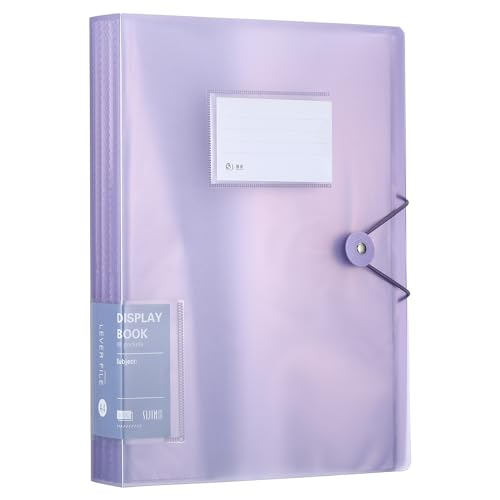 PATIKIL 12,1 x 10,6 Zoll Portfolio-Binder-Ordner, 1 Stück mit 80 Taschen Präsentationsbuch mit Kunststoffhüllen für Kunstwerke und Dokumente von PATIKIL