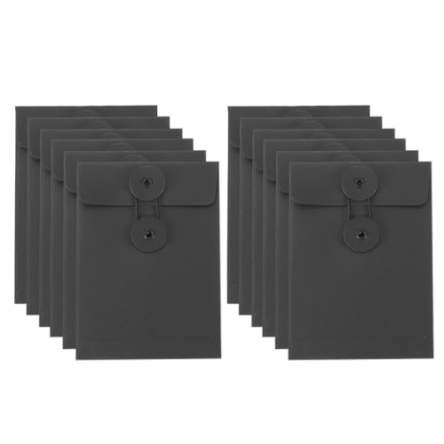 PATIKIL 12 Stk. Kraftpapier-Umschlag mit Schnürverschluss, 5,5 x 4 Zoll Vintage-Umschläge Aktenordner Tasche für Büro Geschäft Zuhause Karten Aufbewahrung Dokumente Organisieren, Schwarz PATIKIL 12 Stk. Kraftpapier-Umschlag mit Schnürverschluss, 5,5 x 4 Zoll Vintage-Umschläge Aktenordner Tasche für Büro Geschäft Zuhause Karten Aufbewahrung Dokumente Organisieren, Schwarz von PATIKIL
