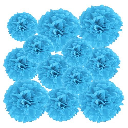 PATIKIL 12 Stück 10/15/20 cm Pom Poms Papier Blumen, Papierblumen Hochzeitsdeko Seidenpapier für Hochzeit Brautdusche Geburtstagsparty Hintergrund Dekoration, Blau PATIKIL 12 Stück 10/15/20 cm Pom Poms Papier Blumen, Papierblumen Hochzeitsdeko Seidenpapier für Hochzeit Brautdusche Geburtstagsparty Hintergrund Dekoration, Blau von PATIKIL