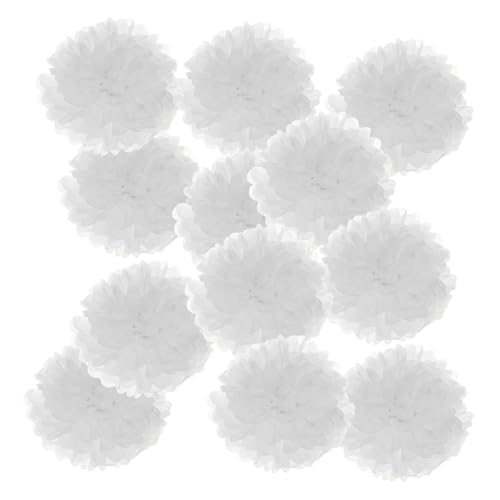 PATIKIL 12 Stück Seidenpapier Pompons Deko, Weiß Pompons Dekoration für Geburtstagsdeko Party deko Hochzeitsdeko Gartenparty Babyparty, 250 x 250 mm PATIKIL 12 Stück Seidenpapier Pompons Deko, Weiß Pompons Dekoration für Geburtstagsdeko Party deko Hochzeitsdeko Gartenparty Babyparty, 250 x 250 mm von PATIKIL