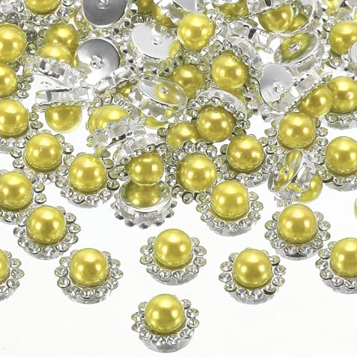 PATIKIL 12 mm Blumenkralle zum Aufnähen von Perlen und Strasssteinen, 100 Stück Kristalle Gold Glänzende Flachrückenperlen Strasssteine für DIY-Handwerk Schuhe Ohrring, Gelb PATIKIL 12 mm Blumenkralle zum Aufnähen von Perlen und Strasssteinen, 100 Stück Kristalle Gold Glänzende Flachrückenperlen Strasssteine für DIY-Handwerk Schuhe Ohrring, Gelb von PATIKIL