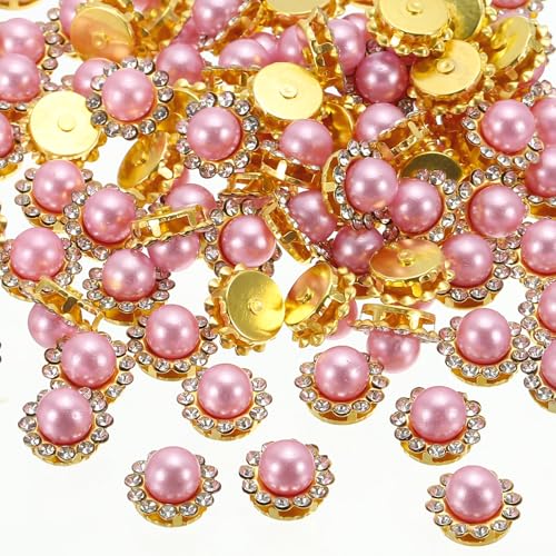 PATIKIL 12 mm Blumenkralle zum Aufnähen von Perlen und Strasssteinen, 100 Stück Kristalle Gold Glänzende Flachrückenperlen Strasssteine für DIY-Handwerk Schuhe Ohrring Hellrosa PATIKIL 12 mm Blumenkralle zum Aufnähen von Perlen und Strasssteinen, 100 Stück Kristalle Gold Glänzende Flachrückenperlen Strasssteine für DIY-Handwerk Schuhe Ohrring Hellrosa von PATIKIL