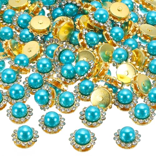 PATIKIL 12 mm Blumenkralle zum Aufnähen von Perlen und Strasssteinen, 100 Stück Kristalle Gold Glänzende Flachrückenperlen Strasssteine für DIY-Handwerk Schuhe Ohrring Seeblau PATIKIL 12 mm Blumenkralle zum Aufnähen von Perlen und Strasssteinen, 100 Stück Kristalle Gold Glänzende Flachrückenperlen Strasssteine für DIY-Handwerk Schuhe Ohrring Seeblau von PATIKIL