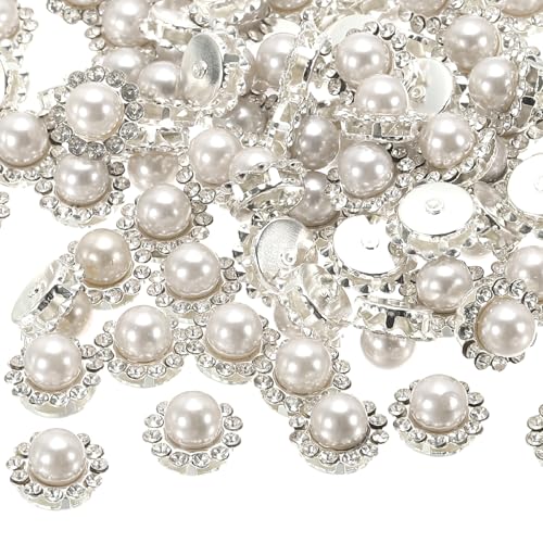 PATIKIL 12 mm Blumenkralle zum Aufnähen von Perlen und Strasssteinen, 100 Stück Kristalle Gold Glänzende Flachrückenperlen und Strasssteine für DIY-Handwerk Schuhe Ohrring, Beige PATIKIL 12 mm Blumenkralle zum Aufnähen von Perlen und Strasssteinen, 100 Stück Kristalle Gold Glänzende Flachrückenperlen und Strasssteine für DIY-Handwerk Schuhe Ohrring, Beige von PATIKIL