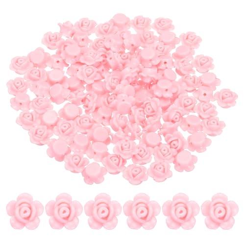 PATIKIL 12 mm Rosenblumenperlen, 100 Stück bunte Acryl-Rosenblumenperlen handgefertigte lose Perlen für die Schmuckherstellung DIY Halskette Armband Bastelbedarf, Hellrosa PATIKIL 12 mm Rosenblumenperlen, 100 Stück bunte Acryl-Rosenblumenperlen handgefertigte lose Perlen für die Schmuckherstellung DIY Halskette Armband Bastelbedarf, Hellrosa von PATIKIL