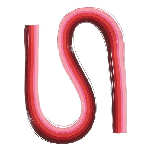 PATIKIL 120 Stück Regenbogen Quilling Streifen Papier 3/16"(5mm) 21" Origami Papier Quilling Streifen für Kunst DIY Handwerk Weihnachten, Verlaufendes Rot von PATIKIL