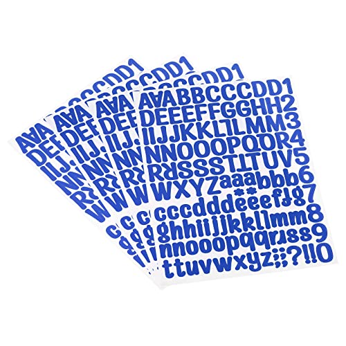 PATIKIL 126Stk Vinyl Buchstaben Nummer Aufkleber Kit 4 Blätter Kleber für Adresse Blau PATIKIL 126Stk Vinyl Buchstaben Nummer Aufkleber Kit 4 Blätter Kleber für Adresse Blau von PATIKIL