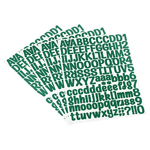 PATIKIL 126Stk Vinyl Buchstaben Nummer Aufkleber Kit 4 Blätter Kleber für Adresse Grün von PATIKIL