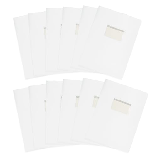 PATIKIL 12er Pack L-Typ Kunststoffordner, Briefgröße Klarsichthüllen für Dokumente Papiertaschen Projektordner mit Tasche für Zuhause Büro, Milchweiß PATIKIL 12er Pack L-Typ Kunststoffordner, Briefgröße Klarsichthüllen für Dokumente Papiertaschen Projektordner mit Tasche für Zuhause Büro, Milchweiß von PATIKIL