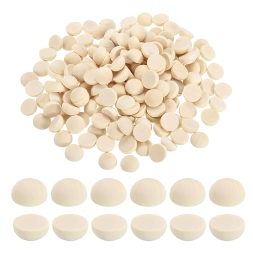 PATIKIL 12mm Halbholzperlen, 250er Packung Unvollendete Naturholzperlen Runde Holzkugeln zum Basteln von Kunstwerken und Ornamenten PATIKIL 12mm Halbholzperlen, 250er Packung Unvollendete Naturholzperlen Runde Holzkugeln zum Basteln von Kunstwerken und Ornamenten von PATIKIL