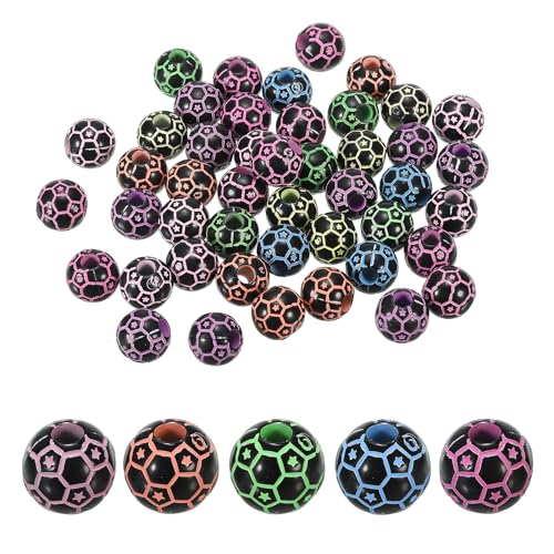 PATIKIL 12mm Sportball Perlen 60 Pack Opake Acryl Sport Perlen Fußball Perlen Abstandshalter Lose Perlen Handwerk für Heimwerker Halskette Armband Schlüsselband Ohrring Schwarz Bunte PATIKIL 12mm Sportball Perlen 60 Pack Opake Acryl Sport Perlen Fußball Perlen Abstandshalter Lose Perlen Handwerk für Heimwerker Halskette Armband Schlüsselband Ohrring Schwarz Bunte von PATIKIL