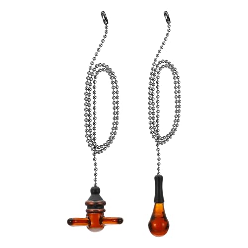 PATIKIL 14" Decken Lüfter Zug Kette Verlängerung Set 2Stk Glas Dekorative Glühbirne und Lüfter Kabel Perlen Kugel Lüfter Zug Kette mit Verbinder Schwarz Braun PATIKIL 14" Decken Lüfter Zug Kette Verlängerung Set 2Stk Glas Dekorative Glühbirne und Lüfter Kabel Perlen Kugel Lüfter Zug Kette mit Verbinder Schwarz Braun von PATIKIL