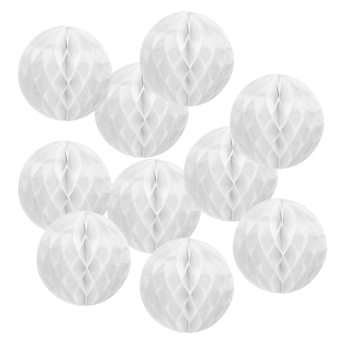 PATIKIL 14" Seidenpapier-Pompons Blumenbälle, 10er-Pack Party Hängende Papierblumenbälle Dekoration für Geburtstag Hochzeit Zuhause Hintergrunddekoration, Weiß PATIKIL 14" Seidenpapier-Pompons Blumenbälle, 10er-Pack Party Hängende Papierblumenbälle Dekoration für Geburtstag Hochzeit Zuhause Hintergrunddekoration, Weiß von PATIKIL