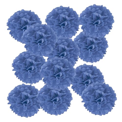 PATIKIL 14-Zoll-Papier-Pompons, 12 Stück Pompons Papierblumen Ball Tissue-Papierblumen für Hochzeit Brautdusche Geburtstag Junggesellinnenabschied Party Hintergrunddekoration, Marineblau PATIKIL 14-Zoll-Papier-Pompons, 12 Stück Pompons Papierblumen Ball Tissue-Papierblumen für Hochzeit Brautdusche Geburtstag Junggesellinnenabschied Party Hintergrunddekoration, Marineblau von PATIKIL
