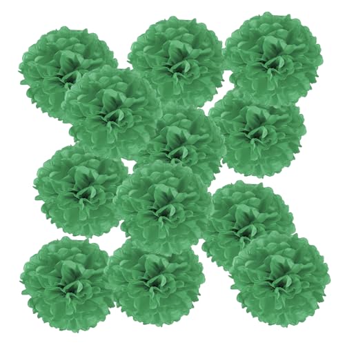 PATIKIL 14-Zoll-Papier-Pompons, 12 Stück Pompons Papierblumen Ball Tissue-Papierblumen für Hochzeit Brautdusche Geburtstags-Junggesellinnenabschiedsfeier Hintergrunddekoration, Dunkelgrün PATIKIL 14-Zoll-Papier-Pompons, 12 Stück Pompons Papierblumen Ball Tissue-Papierblumen für Hochzeit Brautdusche Geburtstags-Junggesellinnenabschiedsfeier Hintergrunddekoration, Dunkelgrün von PATIKIL