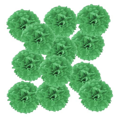 PATIKIL 14-Zoll-Papier-Pompons, 12 Stück Pompons Papierblumenkugeln Tissue-Papierblumen für Hochzeit, Brautdusche, Geburtstagsfeier, Junggesellinnenabschied, Grün PATIKIL 14-Zoll-Papier-Pompons, 12 Stück Pompons Papierblumenkugeln Tissue-Papierblumen für Hochzeit, Brautdusche, Geburtstagsfeier, Junggesellinnenabschied, Grün von PATIKIL