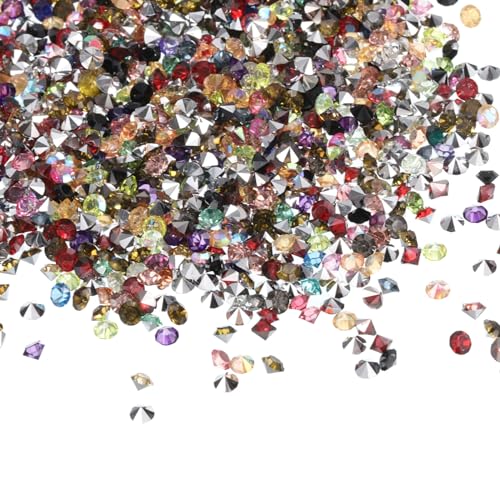 PATIKIL 14000 Stück Hochzeits-Tischstreu-Konfetti Kristalle 3mm Acryl-Diamanten Vasenfüller Edelsteine für Tischdekorationen Brautparty, bunt von PATIKIL