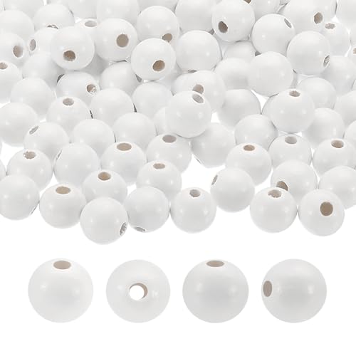 PATIKIL 14mm Naturholzperlen, 200er Pack Holzperlen Runde Lose Perlen Abstandshalterperlen für DIY Handwerk Schmuckherstellung Wohnkultur, Weiß PATIKIL 14mm Naturholzperlen, 200er Pack Holzperlen Runde Lose Perlen Abstandshalterperlen für DIY Handwerk Schmuckherstellung Wohnkultur, Weiß von PATIKIL