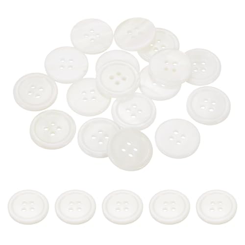PATIKIL 15 Stück 18mm Perlmuttknöpfe, 4 Löcher MOP Natürliche Perlmutt-Schalenknöpfe Zum Nähen Von Kleidung Mänteln Anzügen Hemden DIY Basteldekoration, Weiß PATIKIL 15 Stück 18mm Perlmuttknöpfe, 4 Löcher MOP Natürliche Perlmutt-Schalenknöpfe Zum Nähen Von Kleidung Mänteln Anzügen Hemden DIY Basteldekoration, Weiß von PATIKIL