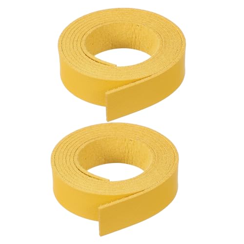 PATIKIL 15mm x 1m Lederband Flach, 1.5mm Dick Breit Lederriemen Flaches Wildleder Lederbänder für DIY Zubehör Haustierhalsbänder Gitarrengürtel Halskette Armband, 2 Stück Gelb PATIKIL 15mm x 1m Lederband Flach, 1.5mm Dick Breit Lederriemen Flaches Wildleder Lederbänder für DIY Zubehör Haustierhalsbänder Gitarrengürtel Halskette Armband, 2 Stück Gelb von PATIKIL