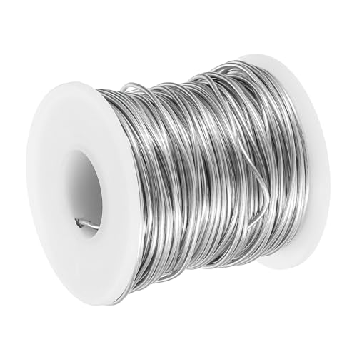 PATIKIL 16 Gauge Schmuckkupferdraht, 25m/82Ft Rolle Reiner Kupferdraht Basteldraht Tarnish Resistant Kupfer Schmuckdraht für Schmuckherstellungszubehör, Silber von PATIKIL