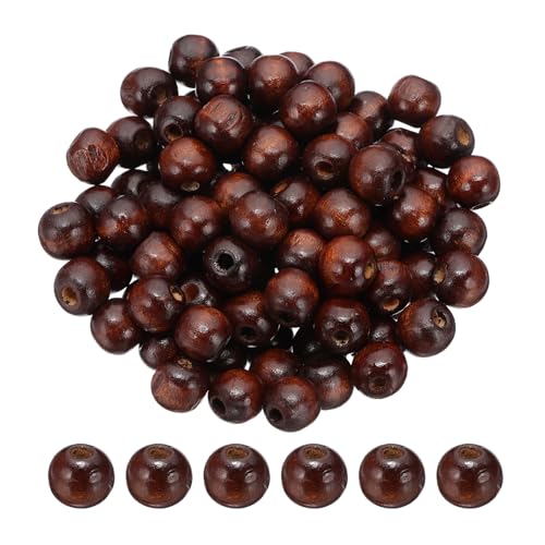 PATIKIL 16mm Holzperlen für Bastelarbeiten, 100 Stück runde Perlen lose Abstandshalterperlen für Makramee-Schmuckarmband DIY handgefertigte Dekoration, Braun PATIKIL 16mm Holzperlen für Bastelarbeiten, 100 Stück runde Perlen lose Abstandshalterperlen für Makramee-Schmuckarmband DIY handgefertigte Dekoration, Braun von PATIKIL