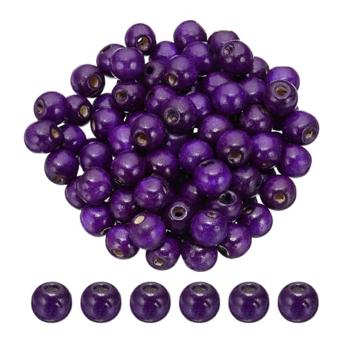 PATIKIL 16mm Holzperlen für Bastelarbeiten, 100 Stück runde Perlen lose Abstandshalterperlen für Makramee-Schmuckarmband DIY handgefertigte Dekoration, Lila PATIKIL 16mm Holzperlen für Bastelarbeiten, 100 Stück runde Perlen lose Abstandshalterperlen für Makramee-Schmuckarmband DIY handgefertigte Dekoration, Lila von PATIKIL