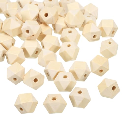 PATIKIL 16mm Naturholz Perlen 100 Packung Unfertig Sechseckige Holzperlen für Basteln Schmuck Herstellung Haus Dekor Braun PATIKIL 16mm Naturholz Perlen 100 Packung Unfertig Sechseckige Holzperlen für Basteln Schmuck Herstellung Haus Dekor Braun von PATIKIL