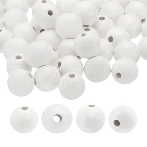 PATIKIL 18mm Naturholzperlen, 25er Pack Holzperlen Runde lose Perlen Abstandshalterperlen für DIY Bastelschmuck Herstellung Heimdekoration, Weiß PATIKIL 18mm Naturholzperlen, 25er Pack Holzperlen Runde lose Perlen Abstandshalterperlen für DIY Bastelschmuck Herstellung Heimdekoration, Weiß von PATIKIL