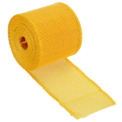 PATIKIL 1Pack Stoffband Leinen Verdrahtet Juterolle 2.36" 5.47 Yard Gelb für Partys, Zuhause, DIY, Dekoration PATIKIL 1Pack Stoffband Leinen Verdrahtet Juterolle 2.36" 5.47 Yard Gelb für Partys, Zuhause, DIY, Dekoration von PATIKIL