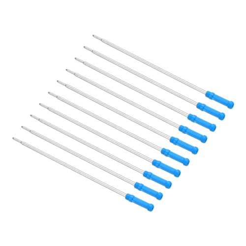 PATIKIL 1mm Kugelschreibermine, 10 Stück Kugelschreiber Ersatzminen mittlere Spitze Metall Kompatibel Austauschbar Ersatz für Stift, Schreiben, Büro, Blau von PATIKIL