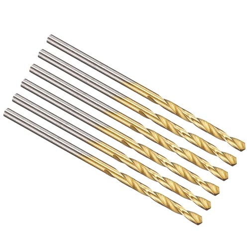 PATIKIL 2,1mm Bohrer, M2 HSS Spiralbohrer, Gerader 135° Stahlbohrer Titannitrid-Beschichtung für Edelstahl Hartmetall - 6 Stück PATIKIL 2,1mm Bohrer, M2 HSS Spiralbohrer, Gerader 135° Stahlbohrer Titannitrid-Beschichtung für Edelstahl Hartmetall - 6 Stück von PATIKIL
